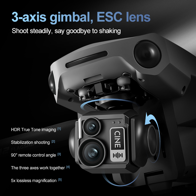 Drone RC Quadcopter 8K 3 Axis  - Drone Camera 4K ulasan dan harga
