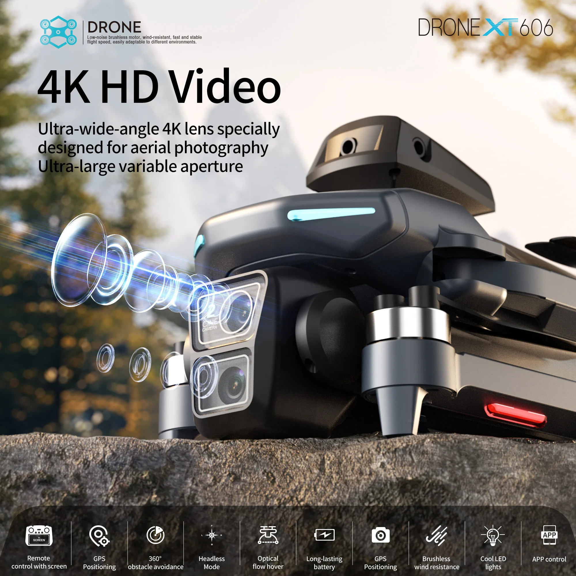 Drone Profesional Lenovo XT606 - Drone Camera Night Vision ulasan dan harga